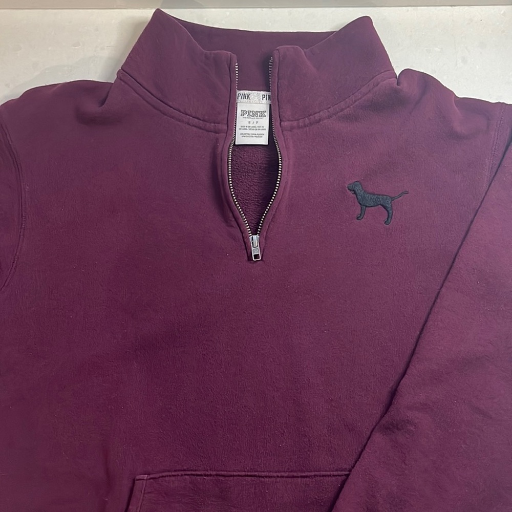 PINK quarter zip size small